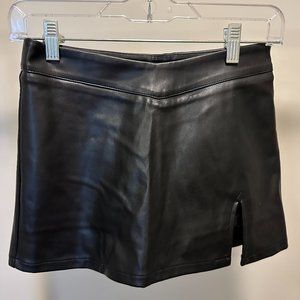 Tiger Mist Faux Leather Skort